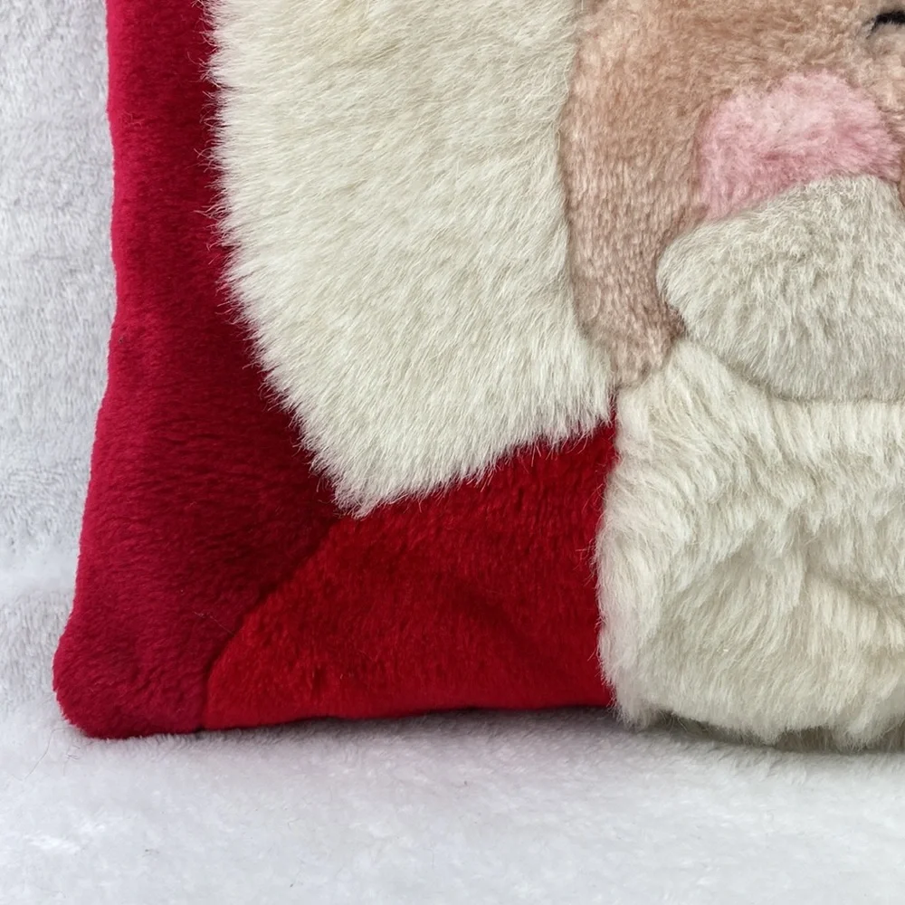 VTG Christmas Santa Claus Plush Pillow 14”